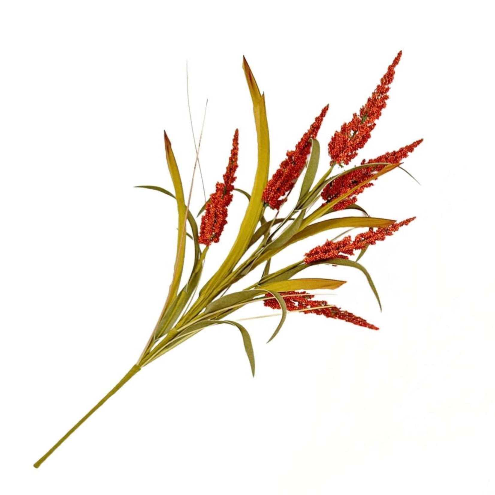 FALL SPRAY AMARANTH & FOXTAIL GRASS 24" BURNT ORANGE/OLIVE GREEN
