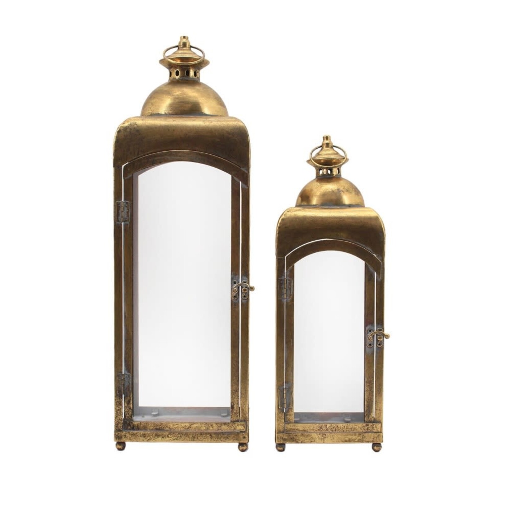 Lantern Metal Large Antique Gold. 8"X25"
