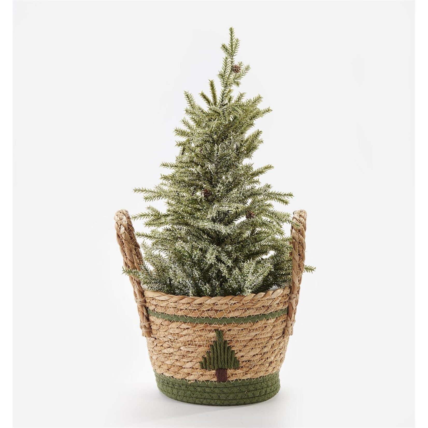 Brown Christmas Tree Design Storage Basket - Small