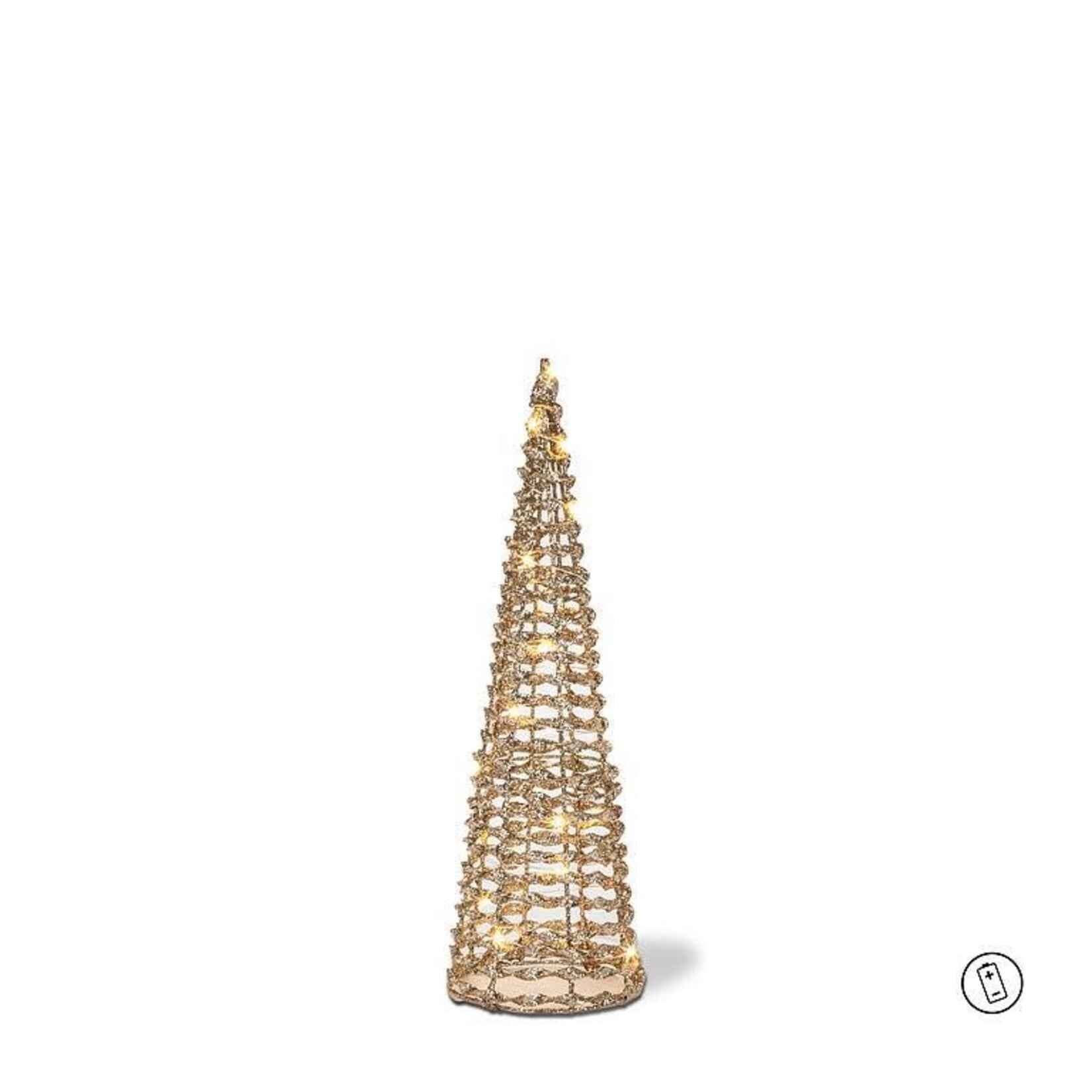 Small Ribbon LED Cone Tree with 20 LED lights - 16" H