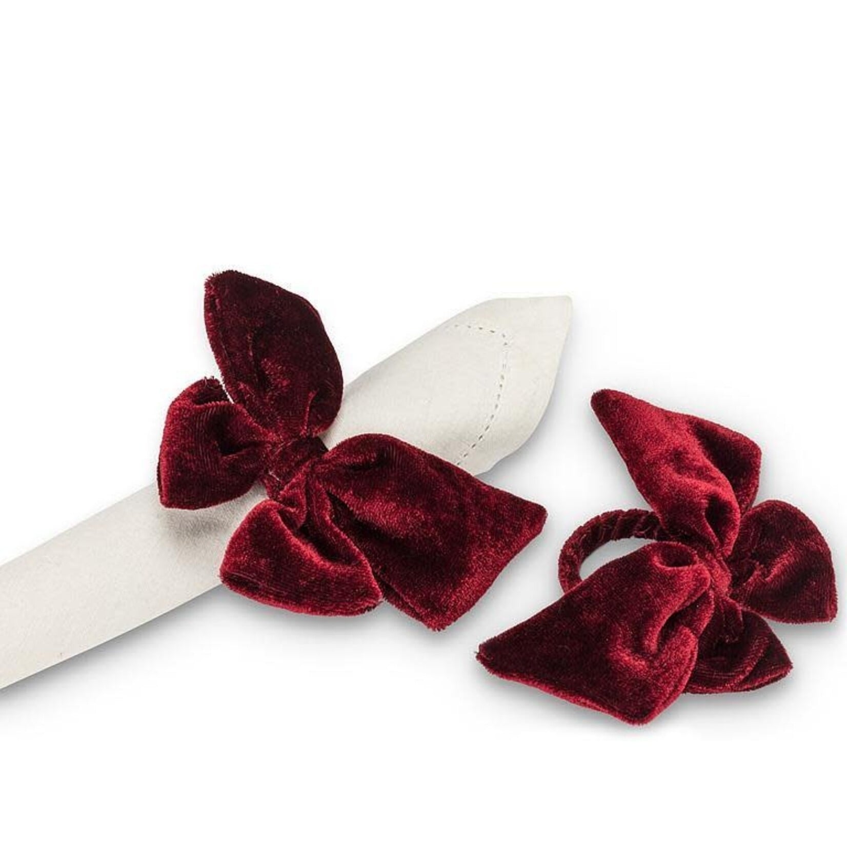 Burgundy Velvet Napkin Ring