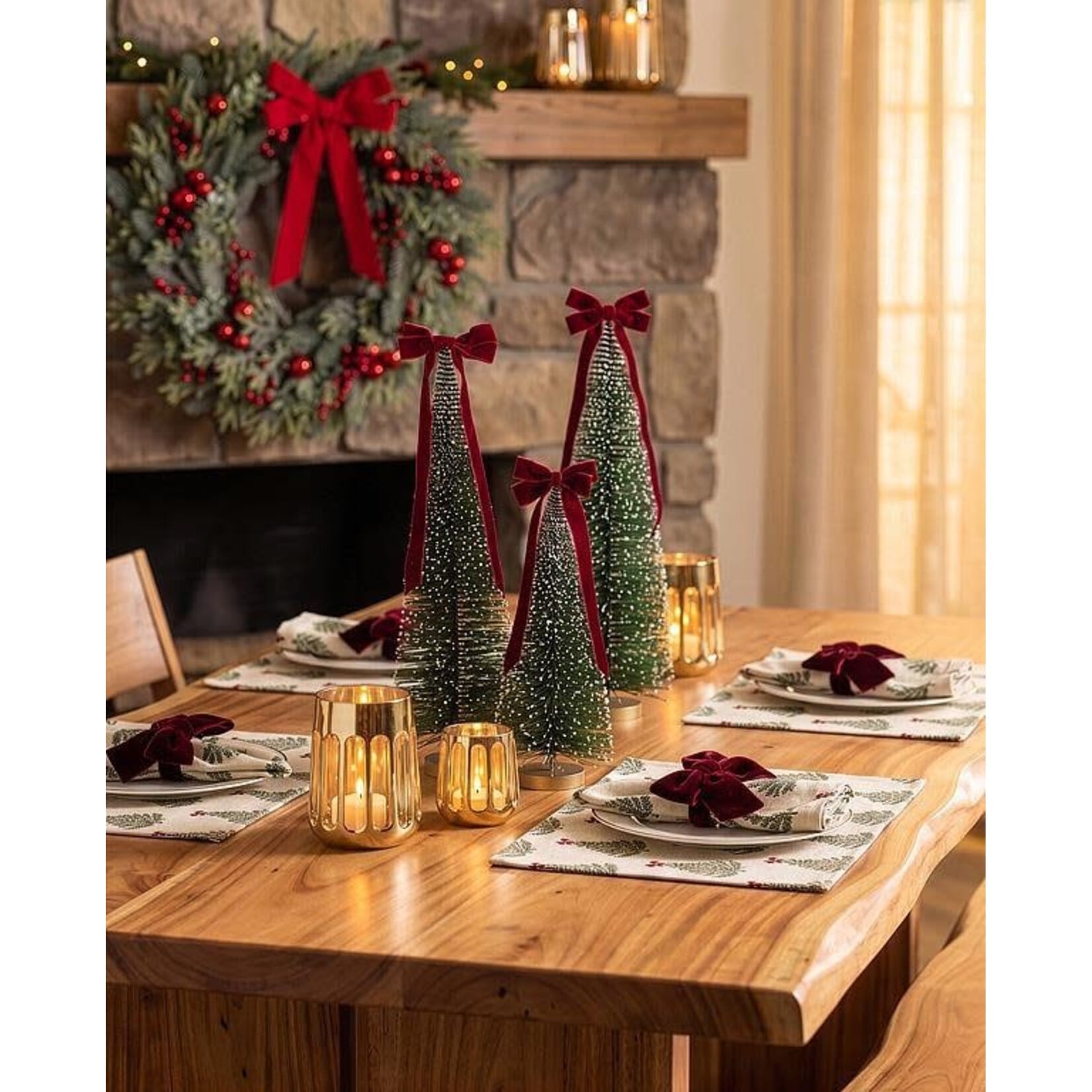 Burgundy Velvet Napkin Ring