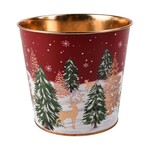 Xmas Tin bucket Medium D5.91XH5.31"B:D4.53"