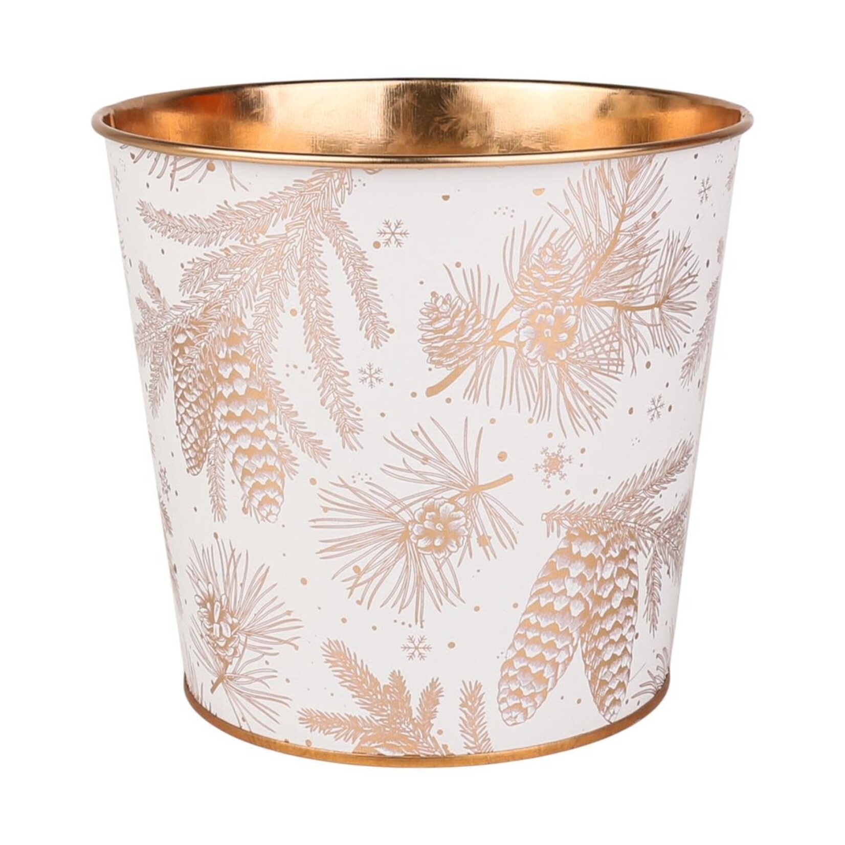 Xmas Tin bucket Medium D5.91XH5.31"B:D4.53"