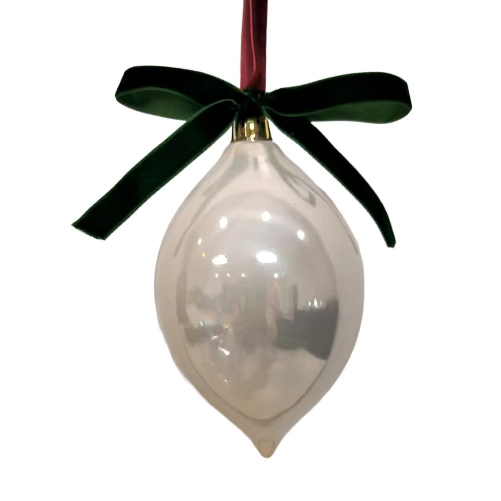 TEARDROP BALL PEARL 4.25" CHAMPAGNE