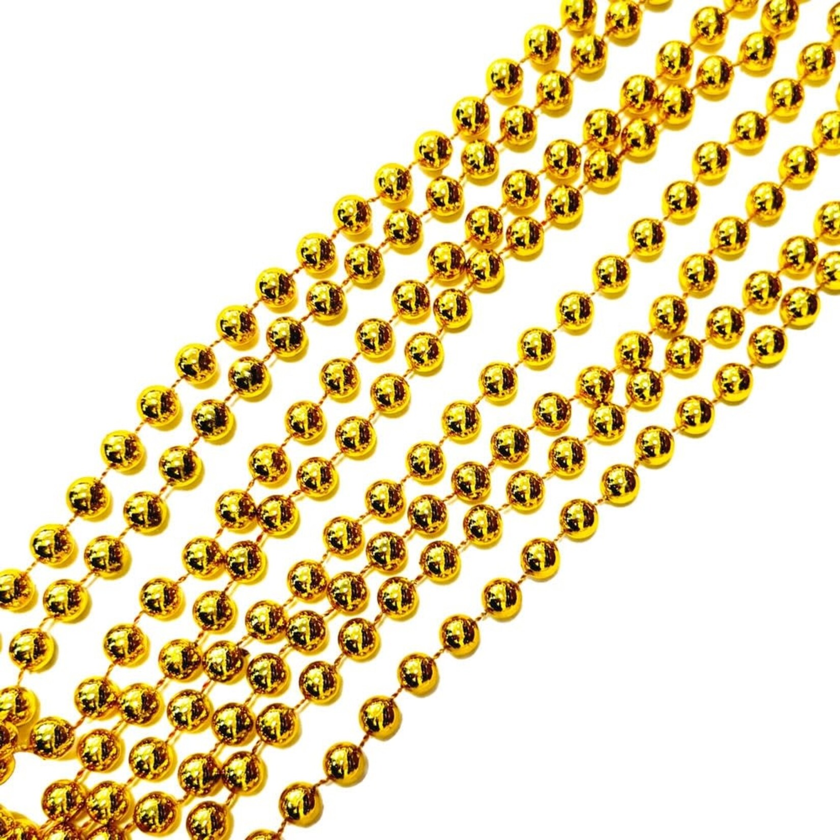 GARLAND BEAD 10MM 108"/9FT (2.7M) GOLD