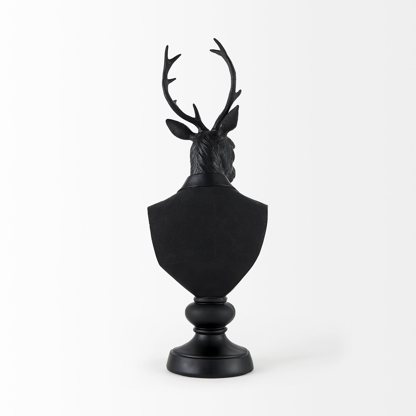Mozart 22.5H Black Painted Resin Deer In A Suit Bust