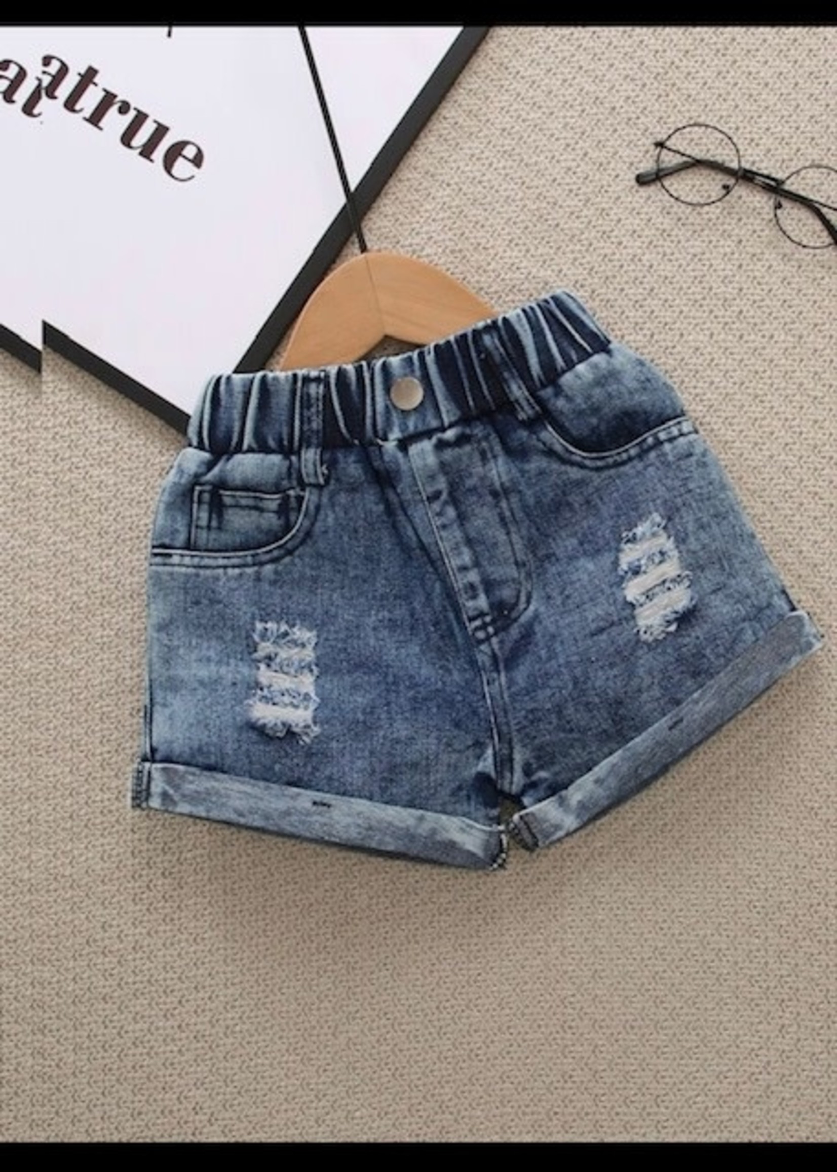 Toddler Girl - Distressed Jean Short 