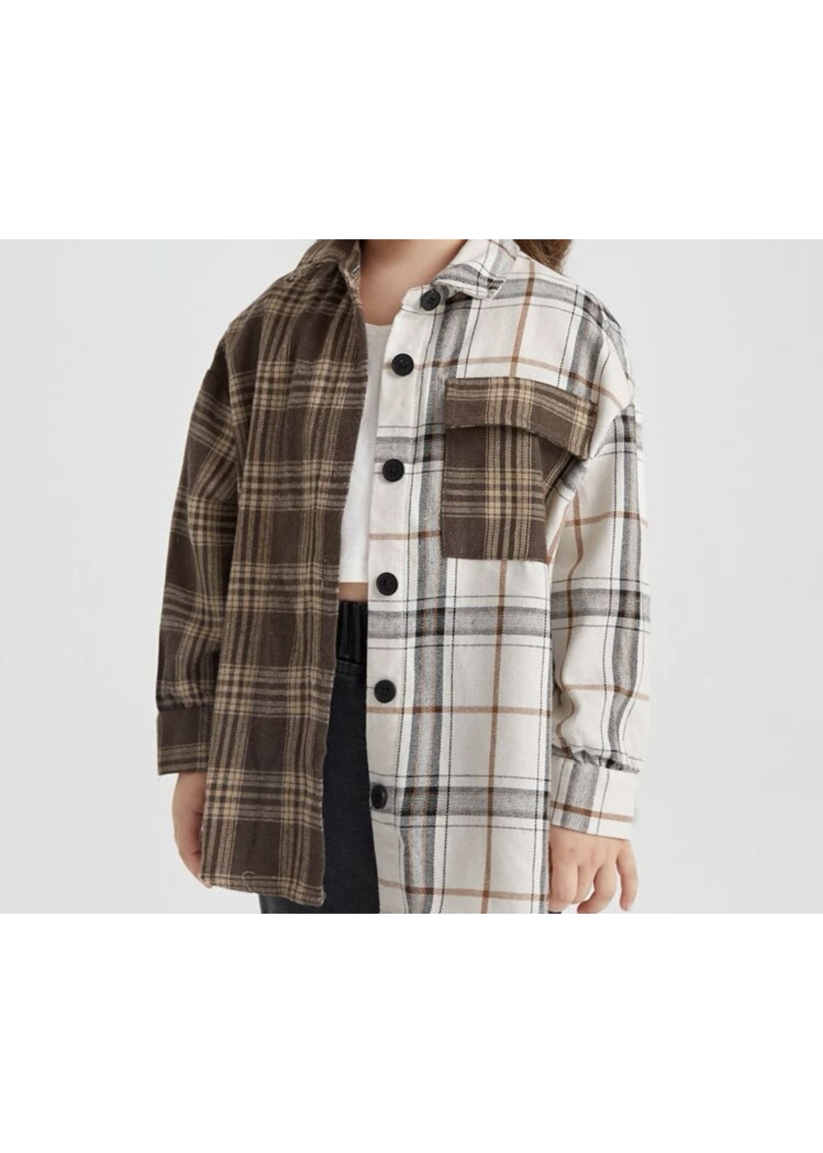 Toddler girl plaid half jacket - Sweet 