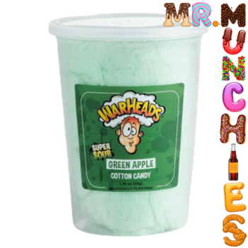 Warheads Super Sour Green Apple Cotton Candy
