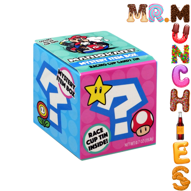 Mario Kart Mystery Item Candy Box Racing Cup Candy Tin