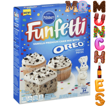 Pillsbury Funfetti Vanilla Premium Cake Mix With Oreo