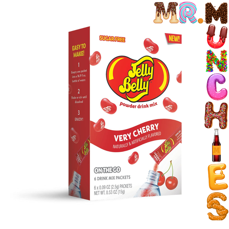 Jelly Belly Powder Drink Mix Sugar Free Very Cherry