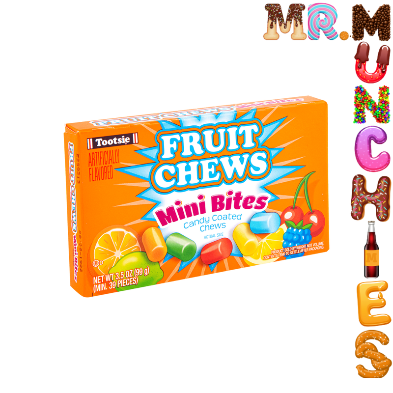 Fruit Chews Mini Bites Candy Coated Theatre Box