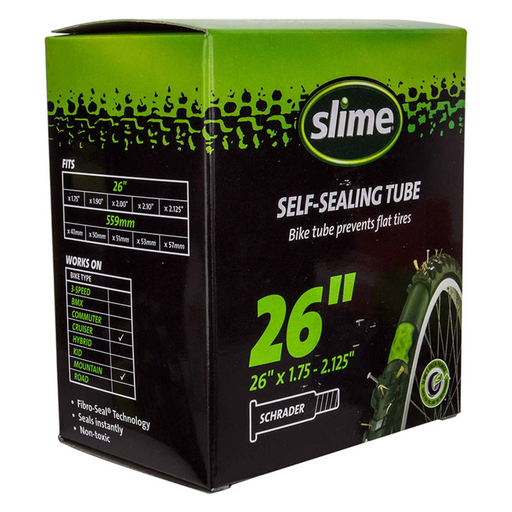 SLIME TUBE SLIME 26X1.75-2.125-SV