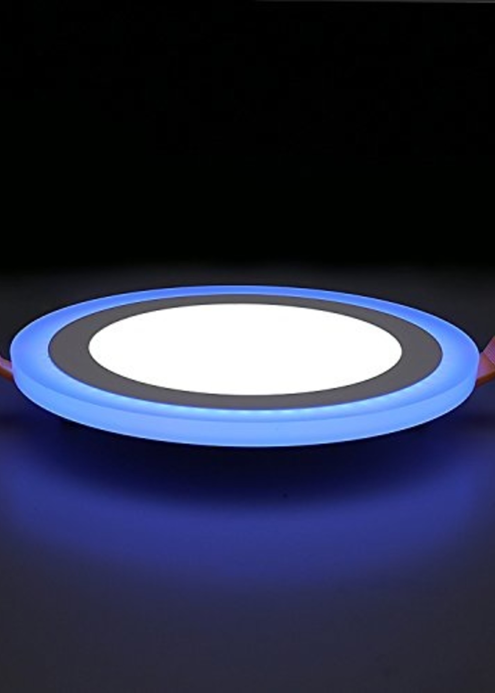 HKT Down Light - Slim Panel Color LED Border round 4" Blue & White