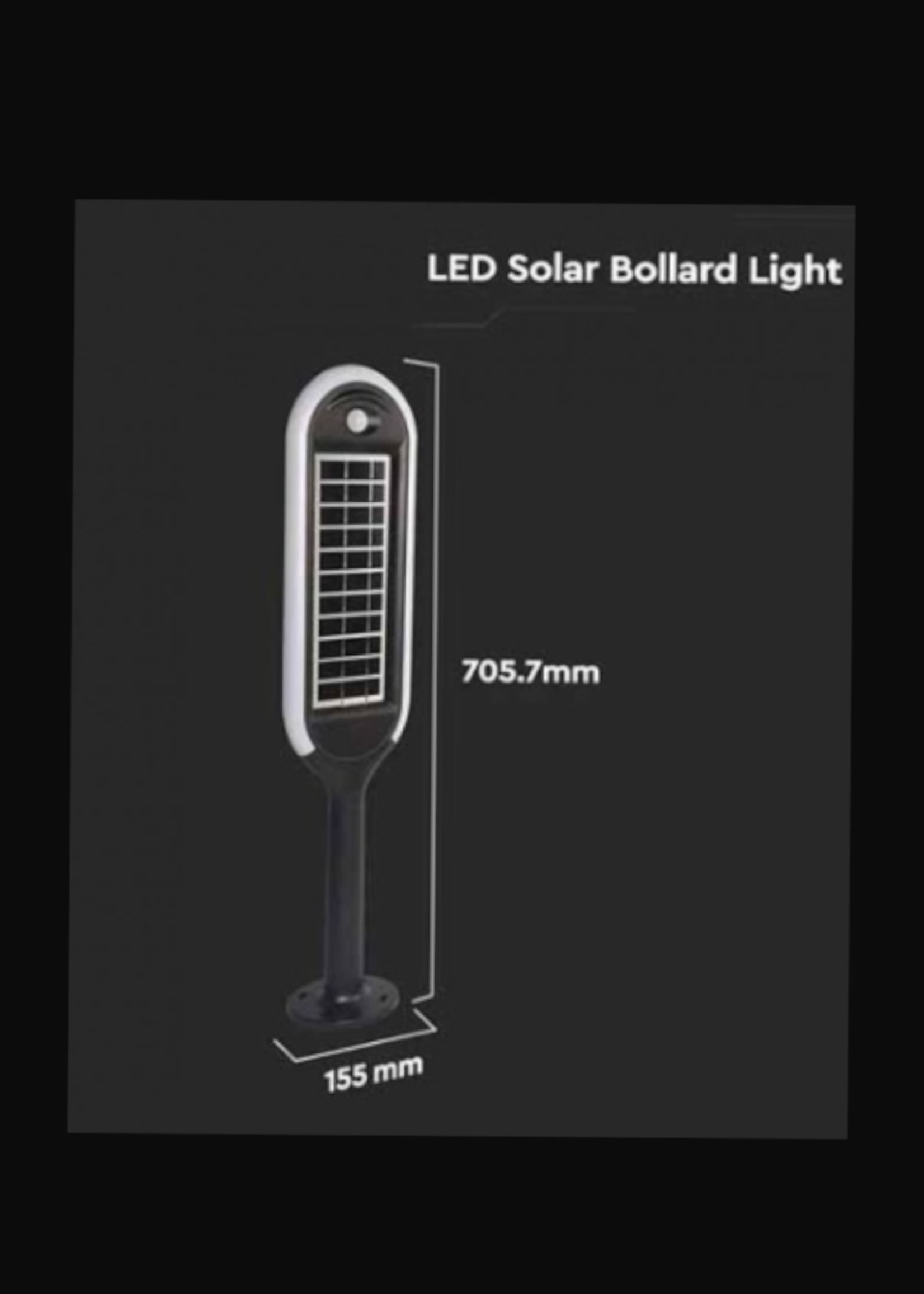 LEDSTAR Solar LED Bollard Light LD-SBL-5W-SAIL - 6000K