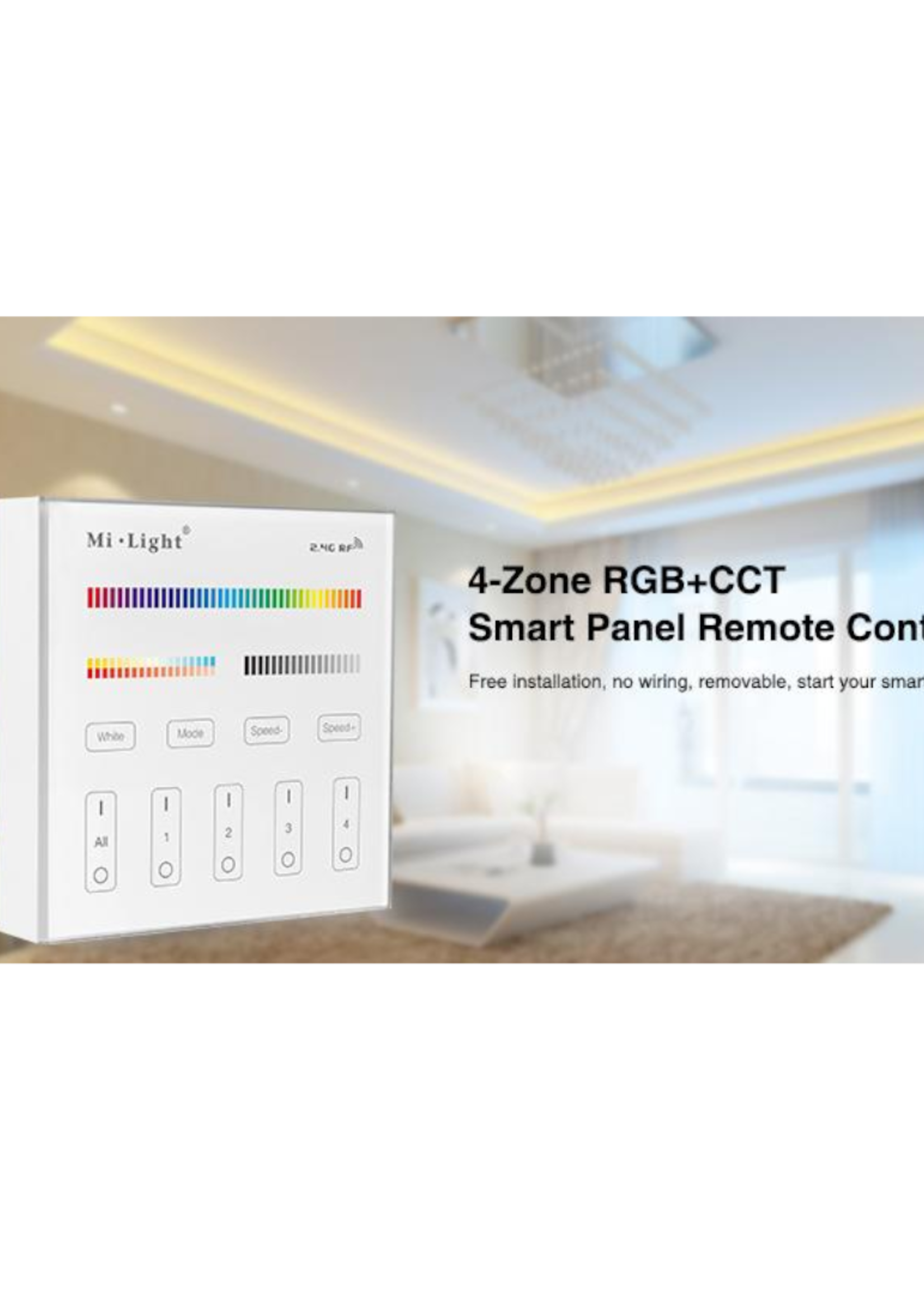 MiLight MiLight Smart Panel Remote Controller 4 Zones B4