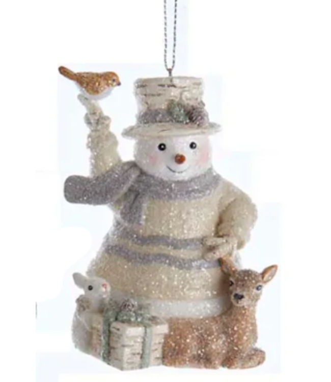 Fun in the Snow Snowman Ornament 2 5/8 - 3 1/8 Kurt Adler D4244