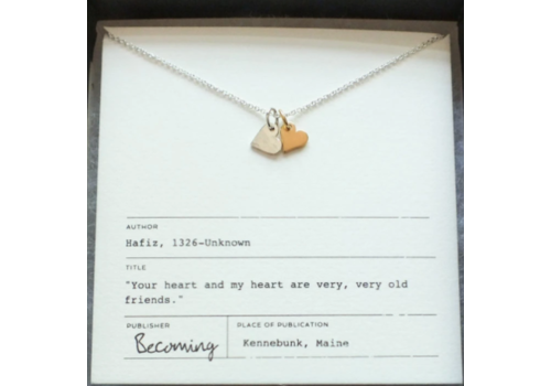  Becoming Tiny Double Heart Necklace Mix 