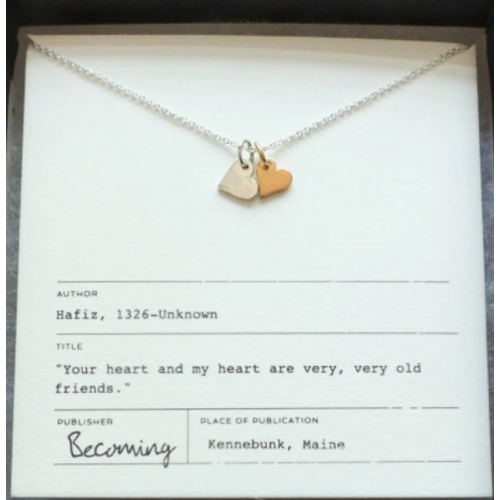  Becoming Tiny Double Heart Necklace Mix 