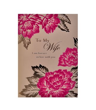 To My Wife Flower Anniversary Card