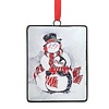 Snowman and Peng Rect Orn
