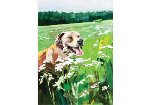  Artists to Watch Smiling Dog BDayCard 