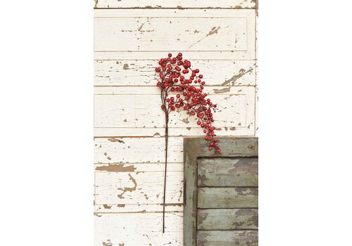  35" Iced Weatherproof Berry Spray 