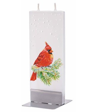 Cardinal on Branch Flat Candle