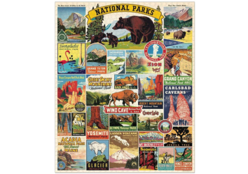  Cavallini Papers & Co National Parks Vintage Puzzle 1000PC 