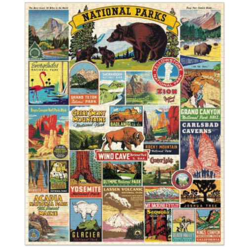  Cavallini Papers & Co National Parks Vintage Puzzle 1000PC 