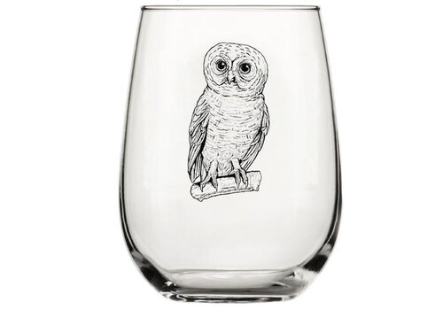  Counter Couture Owl Stemless Wine Glass 