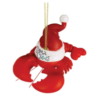 Santa Claws Lobster Ornament Maine