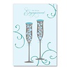 Champagne Flute Engagement Card