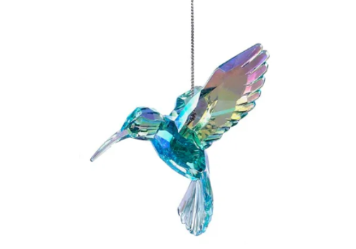  Kurt Adler Acrylic Iridescent Hummingbird Ornament 