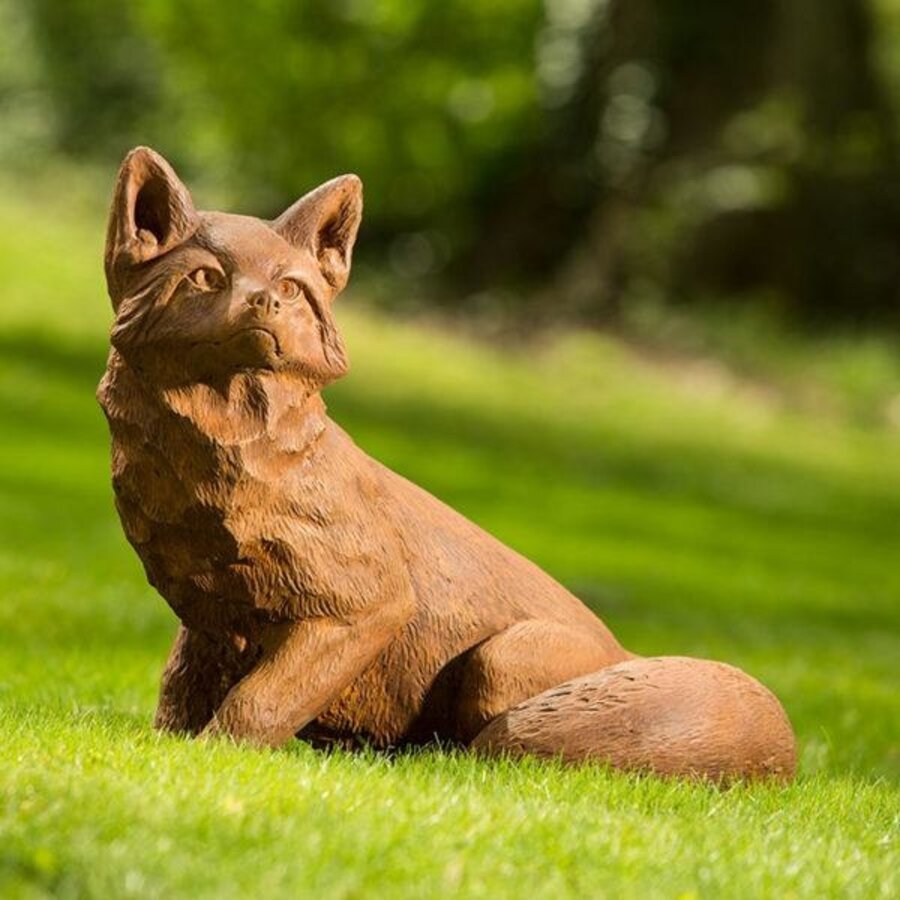 Noble Fox Cast Stone Statue