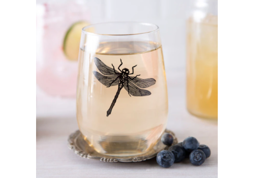  Counter Couture Dragonfly Stemless Wine Glass 