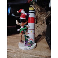 Lighthouse Santa Ornament Maine