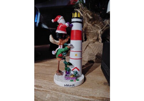  Cape Shore Lighthouse Santa Ornament Maine 