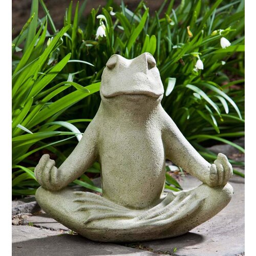  Campania International Zen Frog Cast Stone Statue 