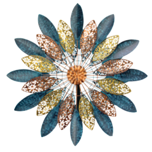  Spinner Cut Out Leaf Blue Bronze Copper 