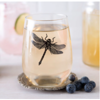 Dragonfly Stemless Wine Glass