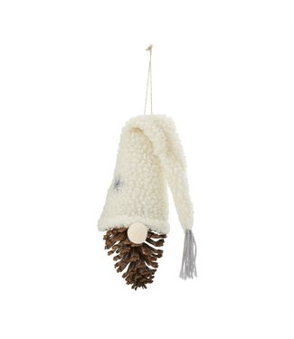 Mud Pie Sherpa Pinecone Gnome Ornament