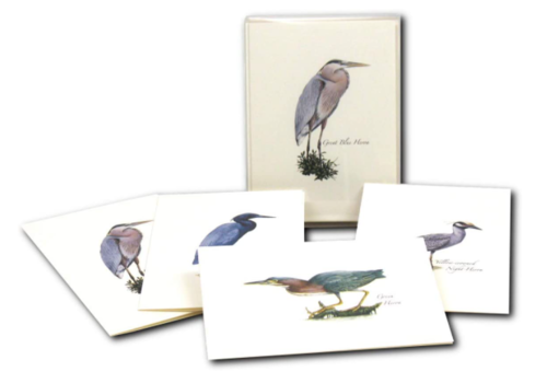  Earth sky water Heron Asst Boxed Notecards 