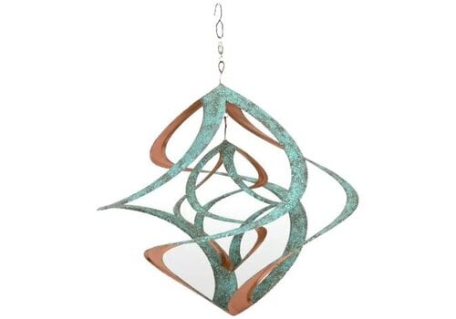  14" Cosmix Patina Wind Spinner Hanging 