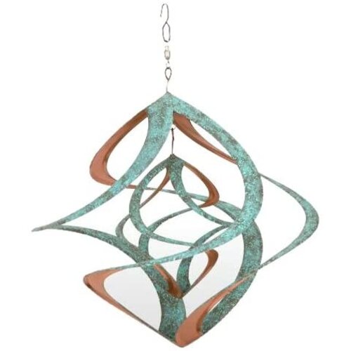  14" Cosmix Patina Wind Spinner Hanging 