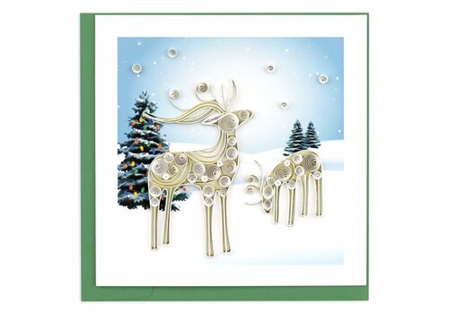  Quilling Cards Snowy Reindeer Quill Card 