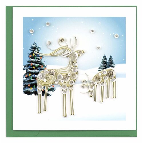  Quilling Cards Snowy Reindeer Quill Card 