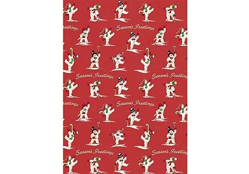  Cavallini Papers & Co Snowmen Gift Wrap 20x28 